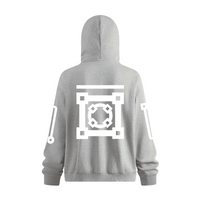 Sudadera con capucha y protector facial (gris)
