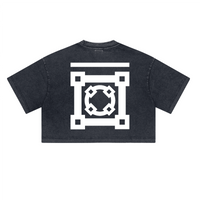 Washed Loose Fit Cropped Crewneck T-shirt