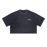 Washed Loose Fit Cropped Crewneck T-shirt