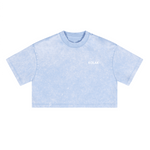 Washed Loose Fit Cropped Crewneck T-shirt
