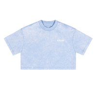 Washed Loose Fit Cropped Crewneck T-shirt