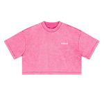 Washed Loose Fit Cropped Crewneck T-shirt