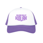 Casquette Trucker Kourt en Maille Bicolore — Blanc / Violet