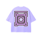 Kourt WARR Oversized Graphic Tee — Dusty Purple