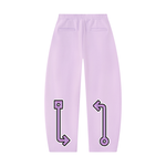 Kourt Back Grafik Barrel-Leg Jogginghose — Helllila