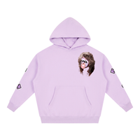 Sweat à capuche surdimensionné Kourt WARR en polaire — Violet clair