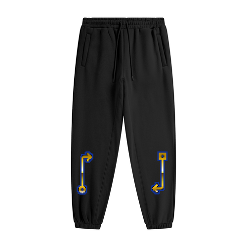Pixel Cirkuitry Fleece Joggers — Black