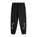 Calças Jogger de Moletom Pixel Cirkuitry — Preto